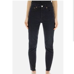 Re/Done Black High Rise Jeans